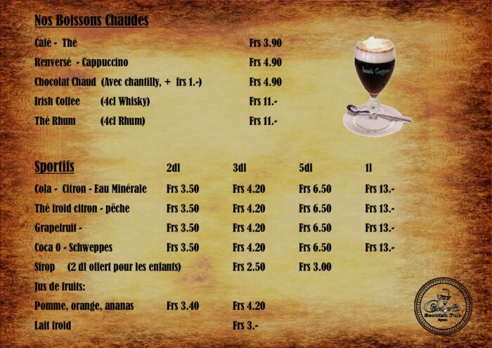 Cafés et Minérales